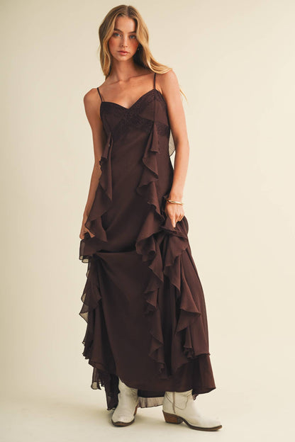 Western Haven Dress - Brown