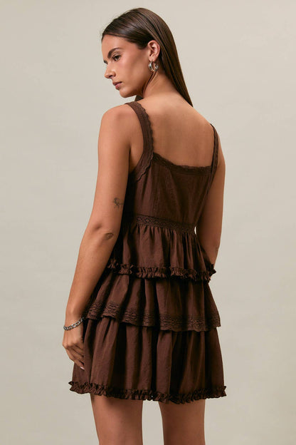 Cinnamon Bloom Mini Dress