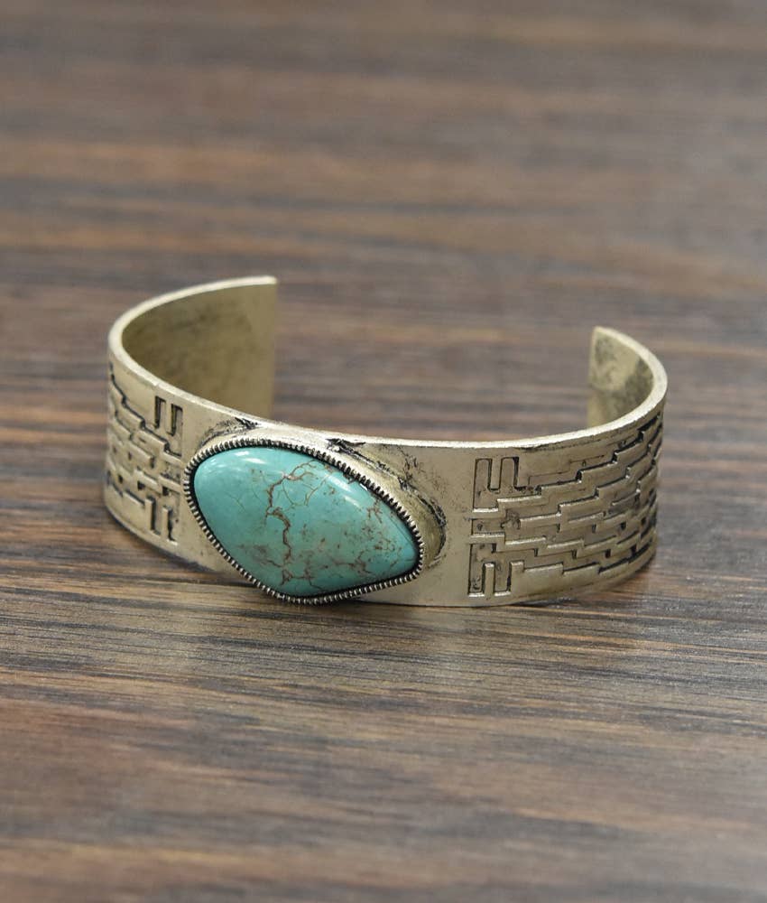 Western Turquoise Cuff Bracelet