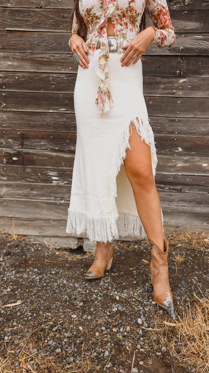 Touch of the WEST Fringe Skirt