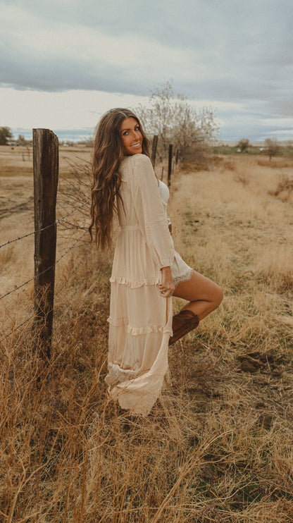 Boho Embroidered Kimono Robe