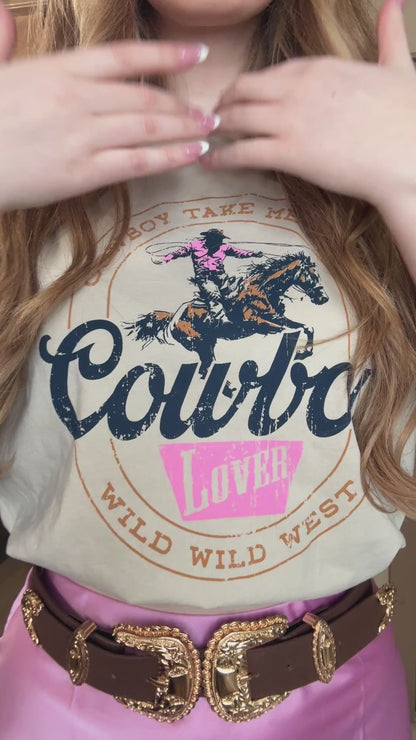 Cowboy Lover Oversized Graphic T-Shirt