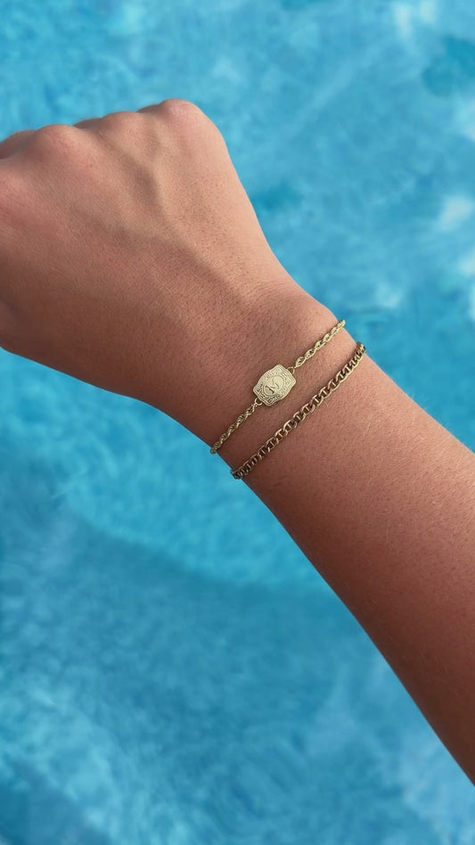 Ultra Mini Belt Buckle Bracelet - Gold